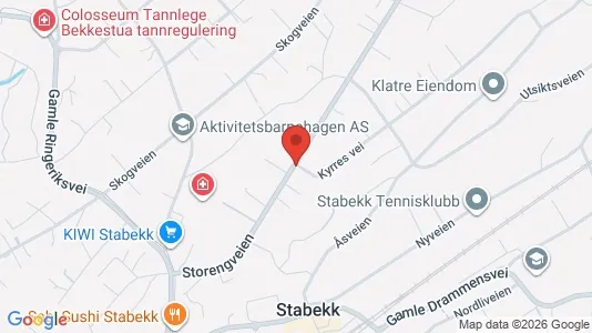 Rooms for rent i Bærum - kort over placeringen