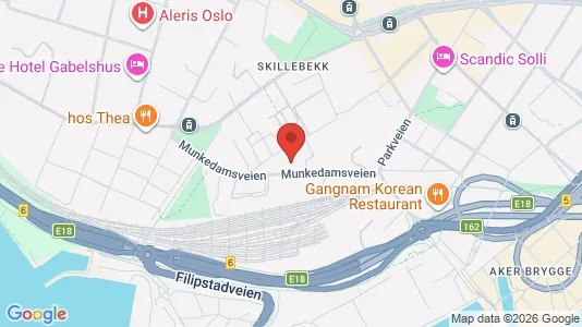 Rooms for rent i Oslo Frogner - kort over placeringen