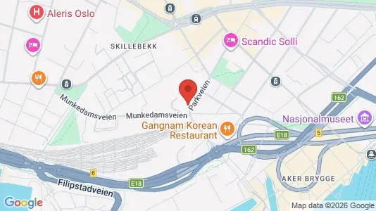 Rooms for rent i Oslo Frogner - kort over placeringen
