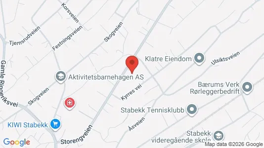 Rooms for rent i Bærum - kort over placeringen