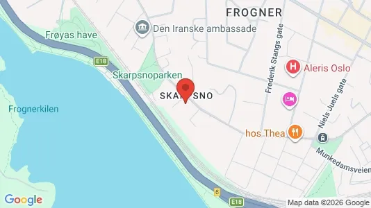 Apartments for rent i Oslo Frogner - kort over placeringen