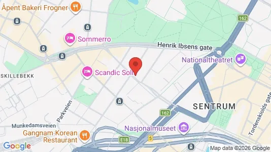 Rooms for rent i Oslo Frogner - kort over placeringen