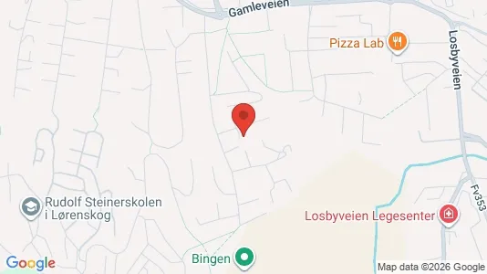 Rooms for rent i Lørenskog - kort over placeringen