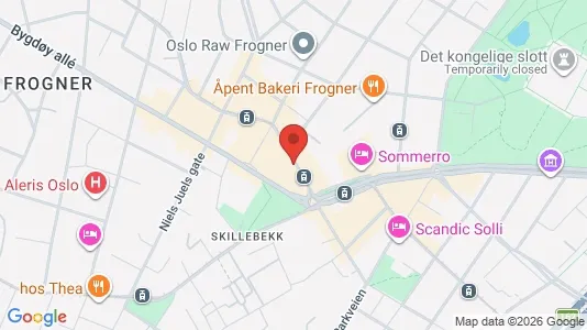 Apartments for rent i Oslo Frogner - kort over placeringen