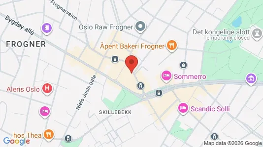 Rooms for rent i Oslo Frogner - kort over placeringen