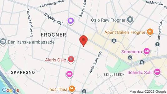 Apartments for rent i Oslo Frogner - kort over placeringen