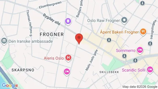 Apartments for rent i Oslo Frogner - kort over placeringen