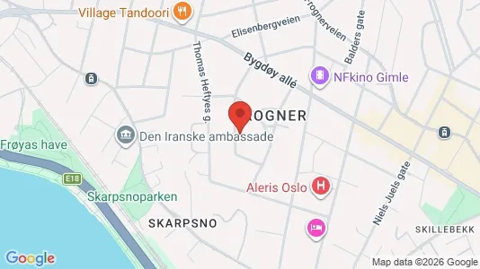 Apartments for rent i Oslo Frogner - kort over placeringen