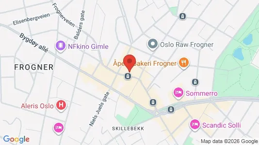 Rooms for rent i Oslo Frogner - kort over placeringen