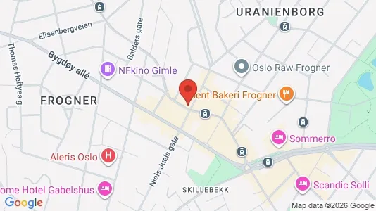 Apartments for rent i Oslo Frogner - kort over placeringen