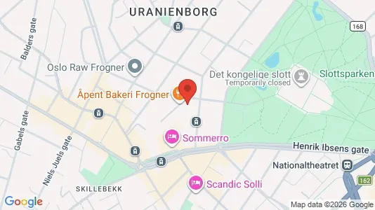 Rooms for rent i Oslo Frogner - kort over placeringen