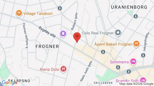Apartments for rent i Oslo Frogner - kort over placeringen