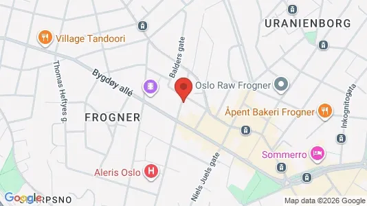 Apartments for rent i Oslo Frogner - kort over placeringen