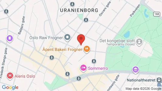 Apartments for rent i Oslo Frogner - kort over placeringen
