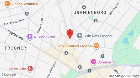 Apartments for rent i Oslo Frogner - kort over placeringen