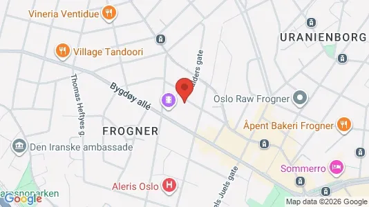 Apartments for rent i Oslo Frogner - kort over placeringen