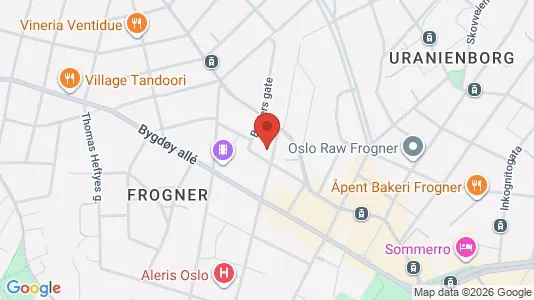 Apartments for rent i Oslo Frogner - kort over placeringen