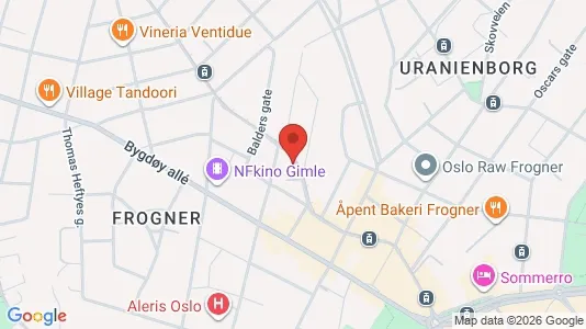 Apartments for rent i Oslo Frogner - kort over placeringen