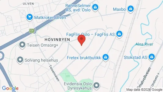 Apartments for rent i Oslo Alna - kort over placeringen
