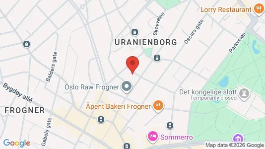 Apartments for rent i Oslo Frogner - kort over placeringen