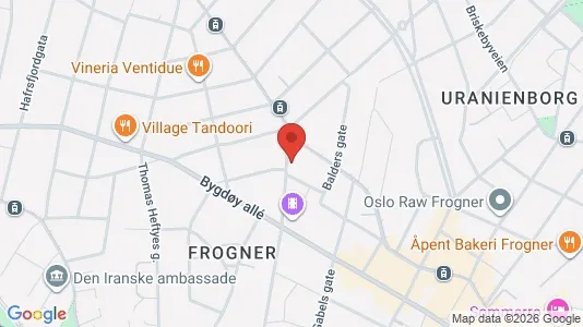 Apartments for rent i Oslo Frogner - kort over placeringen