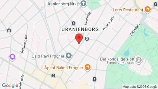Apartments for rent i Oslo Frogner - kort over placeringen