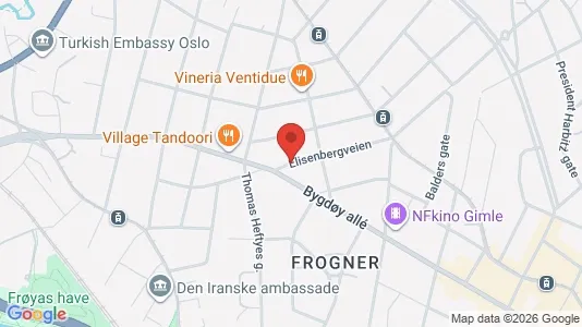 Apartments for rent i Oslo Frogner - kort over placeringen