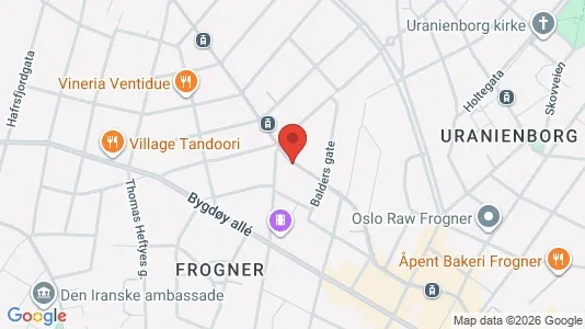 Apartments for rent i Oslo Frogner - kort over placeringen