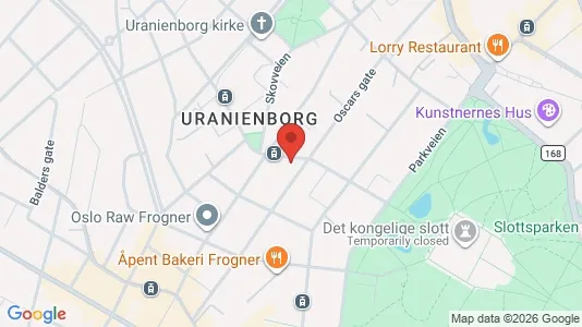 Apartments for rent i Oslo Frogner - kort over placeringen