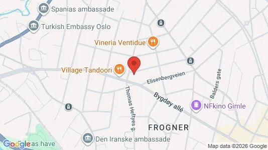 Apartments for rent i Oslo Frogner - kort over placeringen