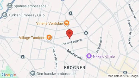 Apartments for rent i Oslo Frogner - kort over placeringen