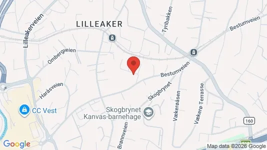 Rooms for rent i Oslo Ullern - kort over placeringen
