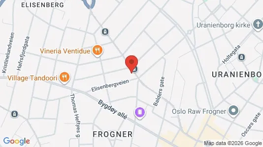 Apartments for rent i Oslo Frogner - kort over placeringen