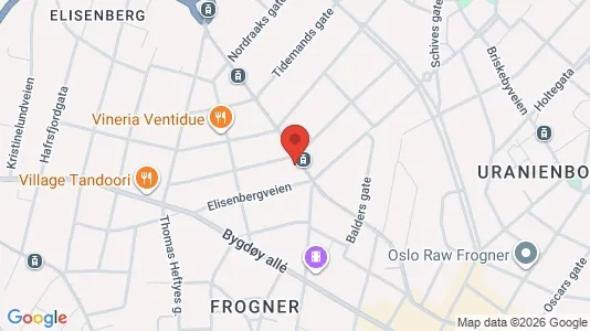 Apartments for rent i Oslo Frogner - kort over placeringen