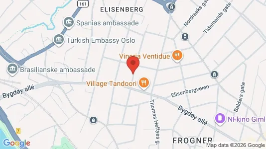 Apartments for rent i Oslo Frogner - kort over placeringen
