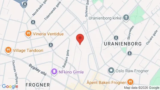 Apartments for rent i Oslo Frogner - kort over placeringen