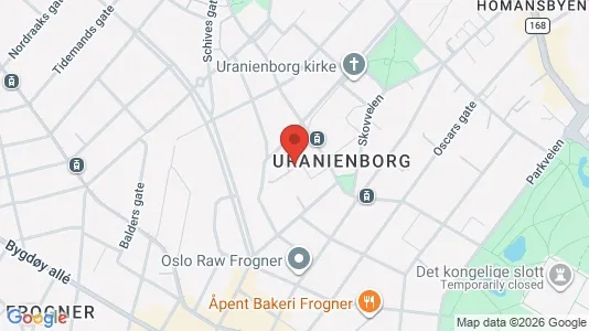 Apartments for rent i Oslo Frogner - kort over placeringen