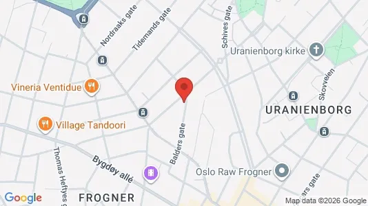 Apartments for rent i Oslo Frogner - kort over placeringen