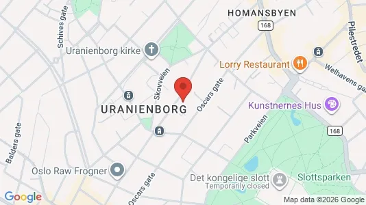 Apartments for rent i Oslo Frogner - kort over placeringen
