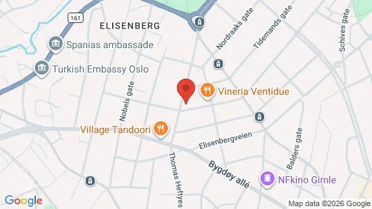Rooms for rent i Oslo Frogner - kort over placeringen