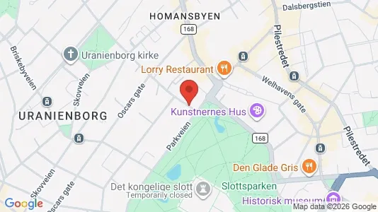 Rooms for rent i Oslo Frogner - kort over placeringen