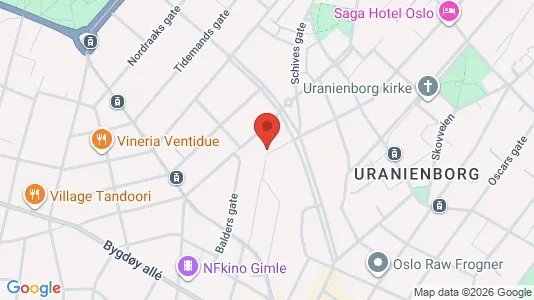 Apartments for rent i Oslo Frogner - kort over placeringen