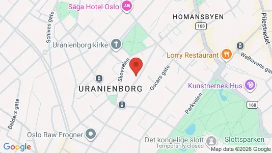 Apartments for rent i Oslo Frogner - kort over placeringen