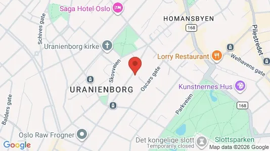 Apartments for rent i Oslo Frogner - kort over placeringen