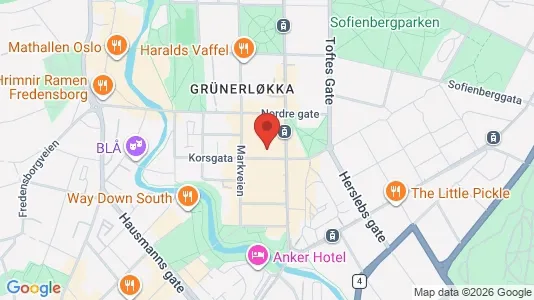 Apartments for rent i Oslo Grünerløkka - kort over placeringen