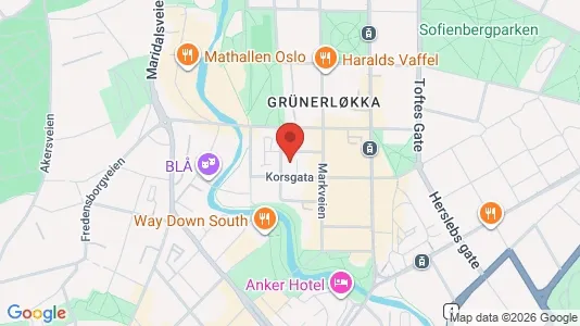 Apartments for rent i Oslo Grünerløkka - kort over placeringen