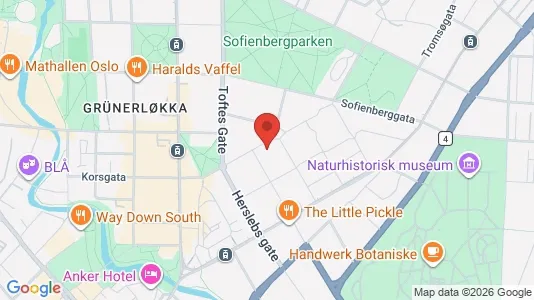 Apartments for rent i Oslo Grünerløkka - kort over placeringen