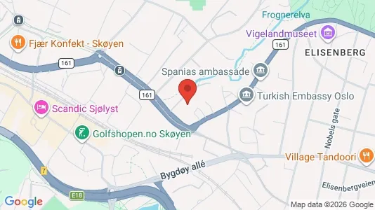 Apartments for rent i Oslo Frogner - kort over placeringen