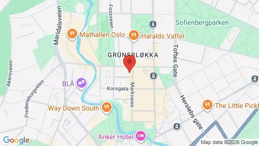 Apartments for rent i Oslo Grünerløkka - kort over placeringen