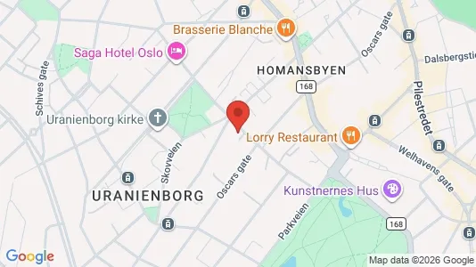 Apartments for rent i Oslo Frogner - kort over placeringen